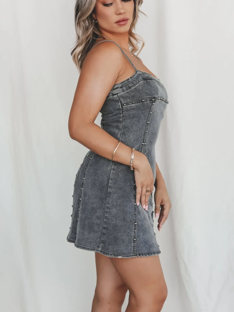 Denim mini-jurk