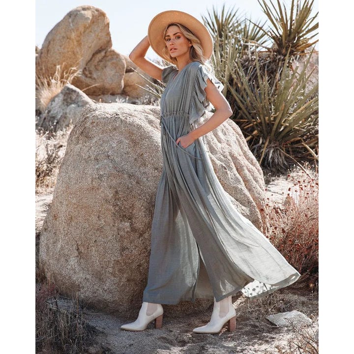 Sara™ Maxi Groen/Grijze Ibiza Jurk