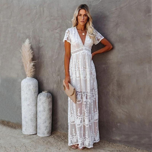 Aniek™ - Maxi Kanten Ibiza Jurk