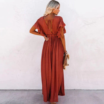 Julie™ - Rode Lange Strand Jurk